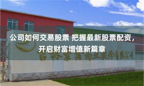 公司如何交易股票 把握最新股票配资，开启财富增值新篇章