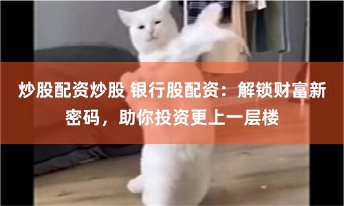 炒股配资炒股 银行股配资：解锁财富新密码，助你投资更上一层楼